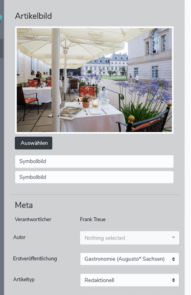 Ansicht des Redaktionssystems omniv.io